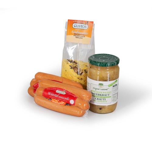 Polenta, würstel e crauti, tutto il necessario per un pranzo altoatesino