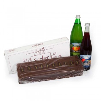 Kit di compleanno con Torta Sacher e succhi di frutta 100% naturali