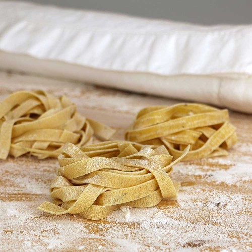 Tagliatelle allo Speck appena preparate