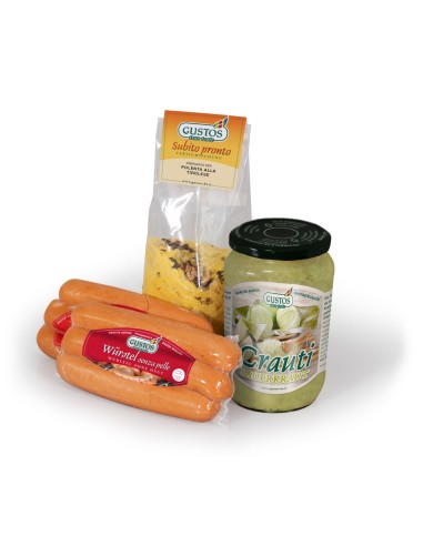 Polenta, würstel e crauti, tutto il necessario per un pranzo altoatesino
