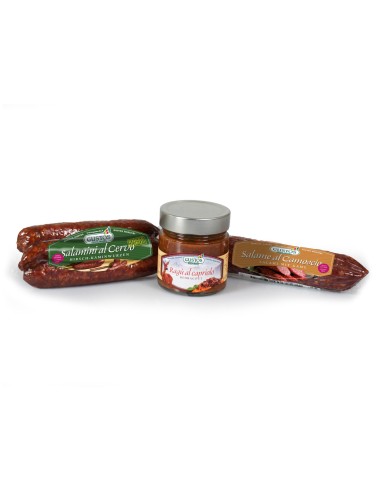 Sapori di selvaggina: salamini di cervo, ragù di capriolo e salame al camoscio