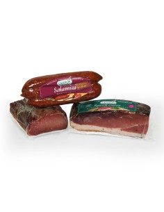 Lonzino al ginepro, salamini Kaminwurzen e cuore di Speck