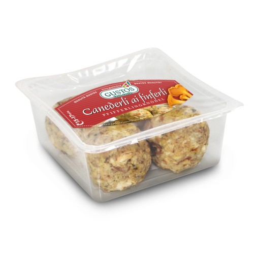 Canederli con funghi finferli