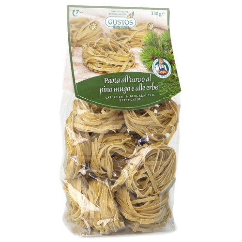 Fettuccine con erbe di montagna e pino mugo confezione
