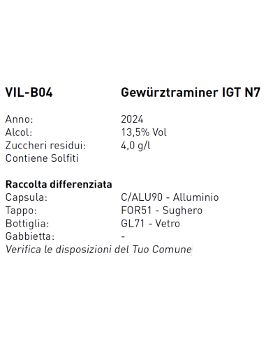 Vino Gewürztraminer IGT Naun Sieben - 750 ml