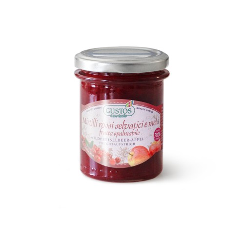 Marmellata di mirtilli rossi selvatici e mela