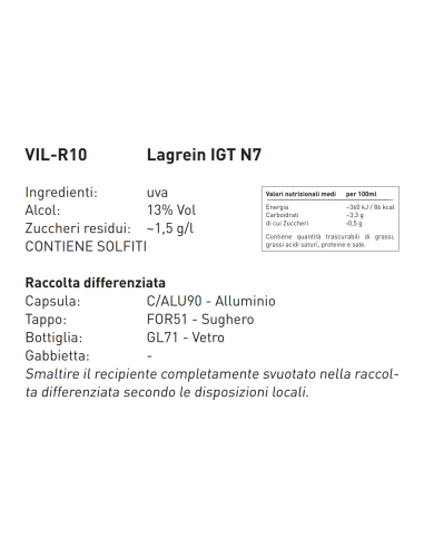 Vino Lagrein IGT Naun Sieben - 750 ml