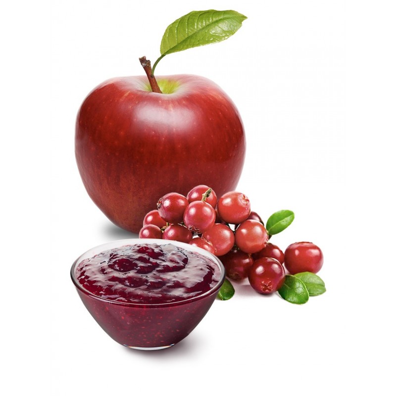 Mirtilli rossi e mela, per una confettura speciale